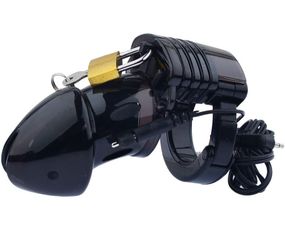 Мужской пояс верности с электростимуляцией и дистанционным управлением (Черный)