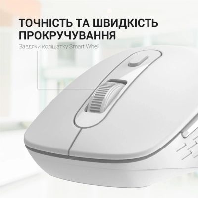 Мышка OfficePro M230W Silent Click Wireless/Bluetooth White (M230W) | Зображення 3
