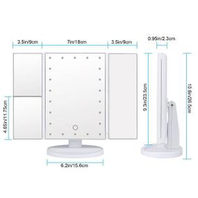 Косметичне складне дзеркало Led Mirror з LED підсвічуванням white