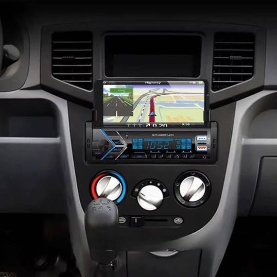 Автомагнітола з утримувачем для телефону MP3 7001 BT Чорна