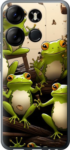Чехол на Tecno Spark Go 2023 BF7 Жабки "5656u-2952-17620"