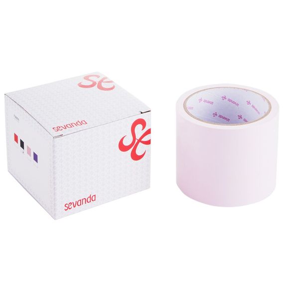 Скотч для бондажа LOCKINK SEVANDA Electrostatic Tape, бледно-розовая, 16 м