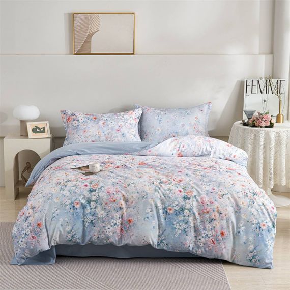 Постельное белье двуспальное из сатина L&M Print 4 21597 180х200 см
