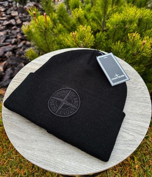 Шапка Stone Island classic чорна | Зображення 1