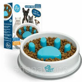 Кормушка для медленной подачи еды Paw Perfect для кошек и собак · Миска Slow Feeder Bowl для домашних питомцев