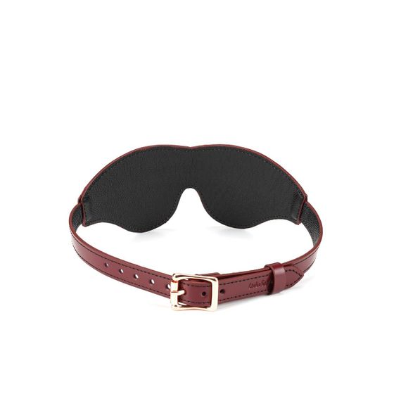 Кожаная маска на глаза Liebe Seele Wine Red Blindfold sexstyle | Зображення 2