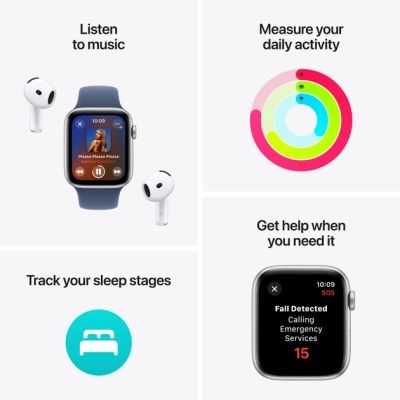 Смарт-часы Apple Watch SE 2024 GPS 40mm Silver Aluminium Case with Blue Cloud Sport Loop (MXEE3QH/A) | Зображення 2
