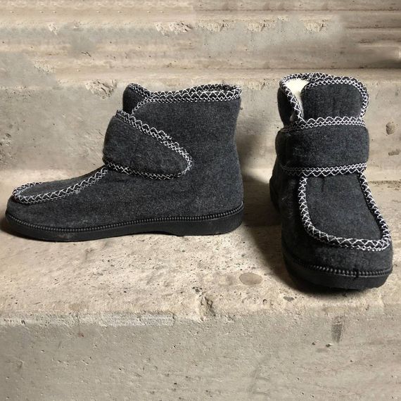 Черевики жіночі хутряні утеплені із застібкою 39 розмір. YD-278 Сірий колір | Зображення 7