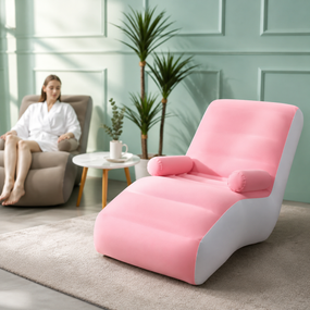 Надувной диван с подлокотниками Inflatable Sofa / Портативное складное кресло для дома, дачи, туризма и отдыха, 140х85х80 см