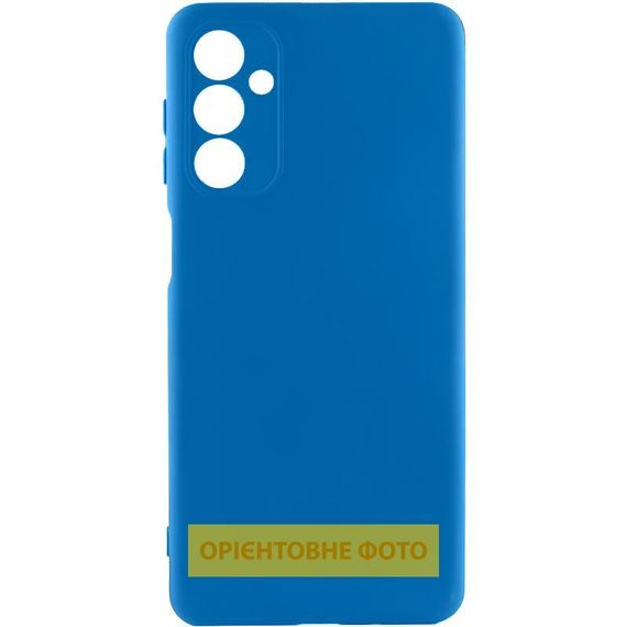 Чехол TPU GETMAN Liquid Silk Full Camera для Samsung Galaxy S22 Синий / Royal blue