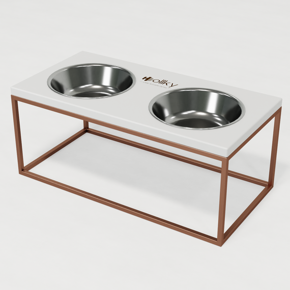 Миски на подставке для больших собак Hollky Base XL20 (2 × 1,8 л) BXL20-522620-GLWH | Зображення 4