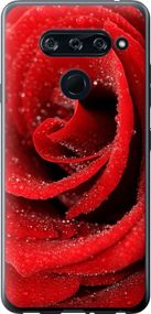 Чехол на LG V40 ThinQ Красная роза "529u-1577-17620"