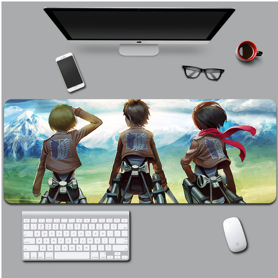 Игровая поверхность для мышки с Аниме принтом "Атака Титанов / Attack on Titan" 800*300*3 мм 0622