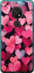 Чохол на Nokia 7.2 Сердечка 4 із пластику FCh_019919