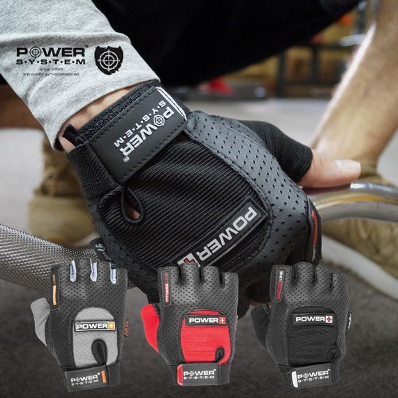 Рукавички для фітнесу Power System PS-2500 Power Plus Black/Grey XS | Зображення 6