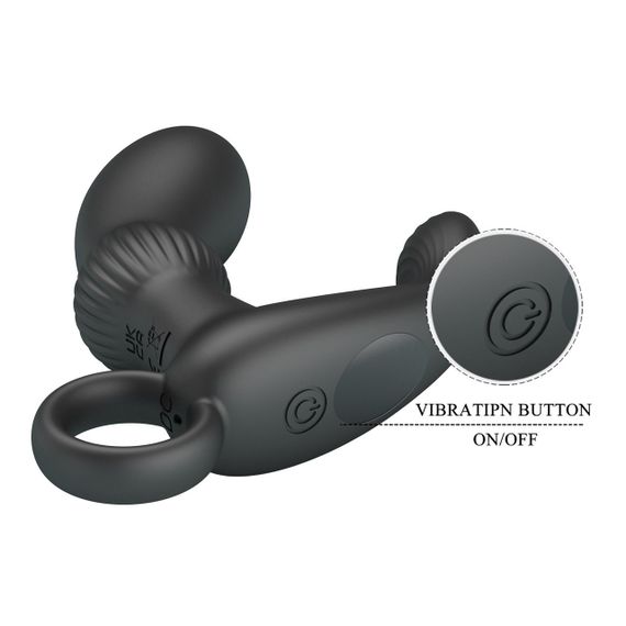 Массажер простаты PRETTY LOVE Cayla black, 12 vibration functions Memory function Sex Aura | Зображення 3