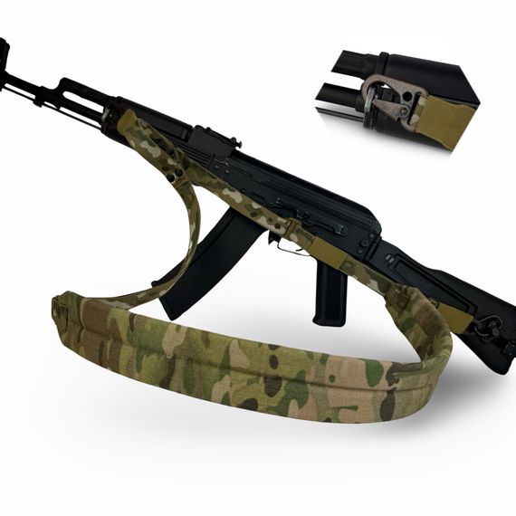 Ремінь збройовий RAGNAROK триточковий з широким наплічником "KRAKEN" carbine Мультикам | Зображення 9