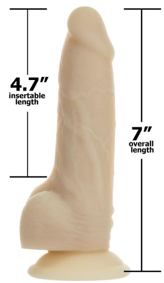 Фалоімітатор з вібрацією та ротацією Naked ADDICTION Chris 7″ Rotating & Vibrating Dong, пульт ДК Sex Aura | Зображення 3