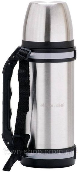 Термос Kamille Halsten 1500мл с ручкой и ремешком KM-2091