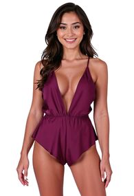 Боди Passion SENSIE BODY black L, Малиновый, M