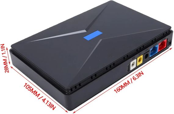 Мини-ИБП Andowl Q-UP900X1 – бесперебойник 10000 mAh для Wi-Fi роутера, модема, IP-камер и LED-освещения | Зображення 5