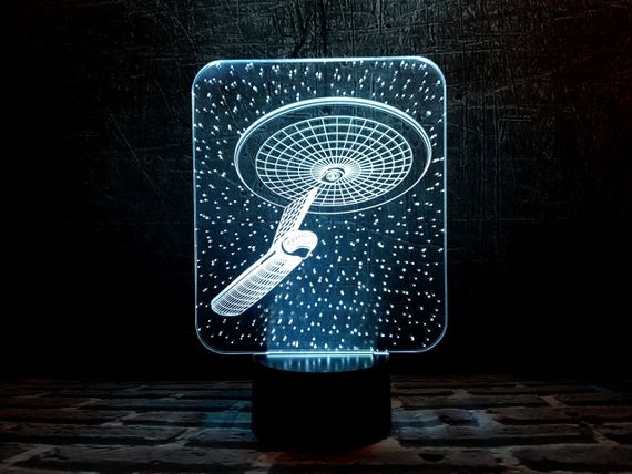 Змінна пластина для 3D світильників "Космічний корабель 3" 3DTOYSLAMP