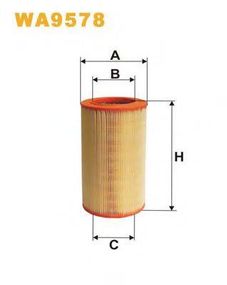 Фільтр повітряний WA95782344 (вир-во WIX-FILTERS) WIX FILTERS WA9578 на FIAT RITMO III (198)