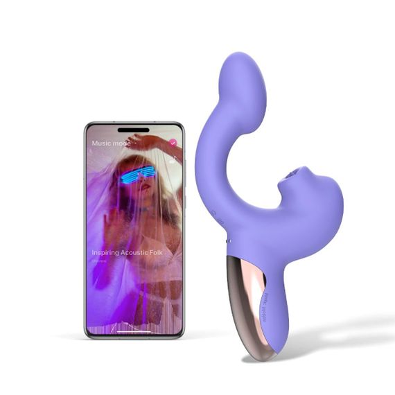 Смарт-вібратор Magic Motion Ponder Purple, подвійна стимуляція, віброяйце+язичок для клітора | Зображення 2