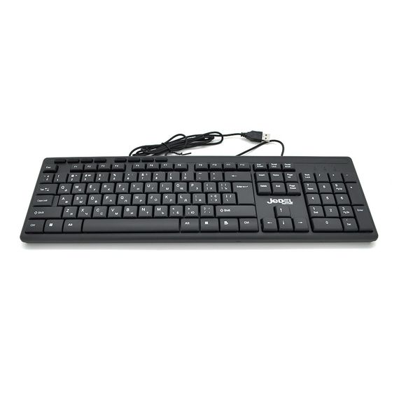 Клавіатура USB JEDEL K52, довжина кабеля 170см, (Eng/Укр/Рус), (483х188х35 мм) Black, 104к, Q20