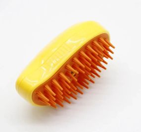 Паровая щетка-массажер спрей 3в1 Желто-оранжевая Pet Spray Massage Brush