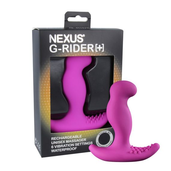 Масажер простати з вібрацією Nexus G-Rider Plus Purple, макс діаметр 3,8 см, перезаряджається | Зображення 1