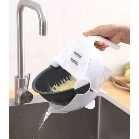 Овочерізка слайсер тертка друшляк шатківниця + овочечистка 9 в 1 Wet Basket Vegetable Cutter | Зображення 5