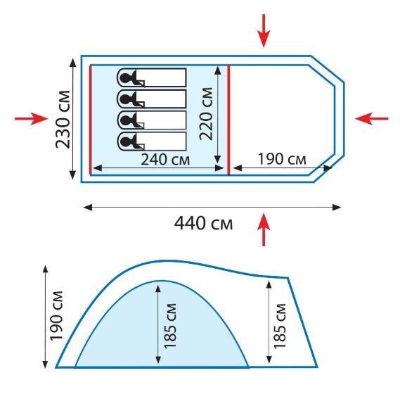 Намет Tramp Anaconda 4 (v2) | Зображення 1