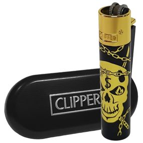 Зажигалка Clipper Металлическая “Deadly Chains Gold”