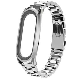 Металлический ремешок Primo Mijobs для фитнес-браслета Xiaomi Mi Smart Band 5 - Silver