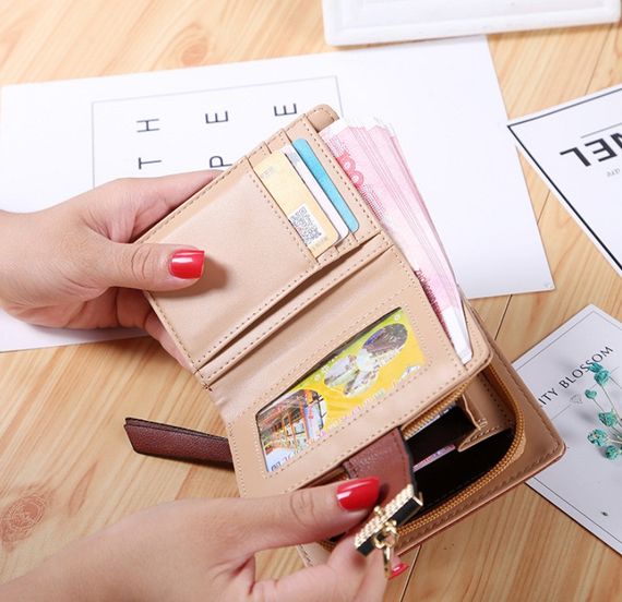 Гаманець жіночий маленький стильний з монетницею Блакитний | Зображення 3