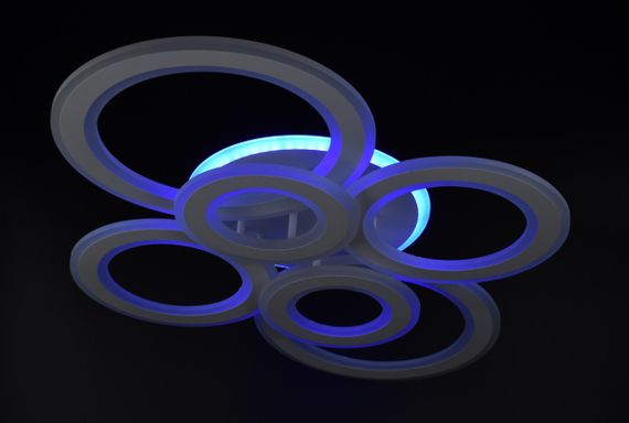 Люстра світлодіодна стельова LED світильник для квартири на стелю лед 26331 Білий 12х53х77 см. | Зображення 6