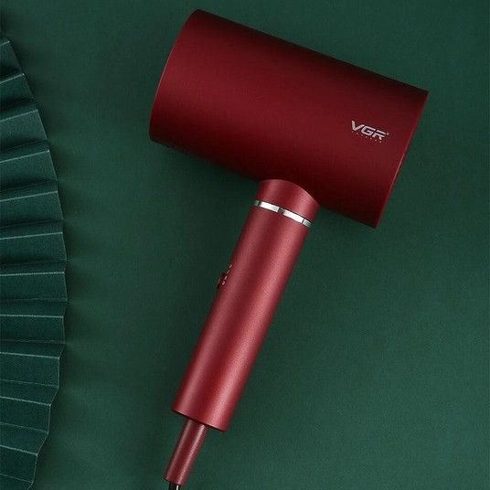 Професійний фен для волосся VGR V-431 потужністю 1600-1800 Вт із режимом холодного повітря. Колір: червоний | Зображення 5