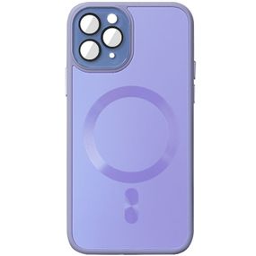 Чохол TPU+Glass Sapphire Midnight with MagSafe для Apple iPhone 11 Pro Max (6.5") Бузковий / Dasheen, Загартоване скло