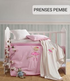 Детское постельное белье с плюшевым пледом Elita Baby в кроватку Prenses Pembe