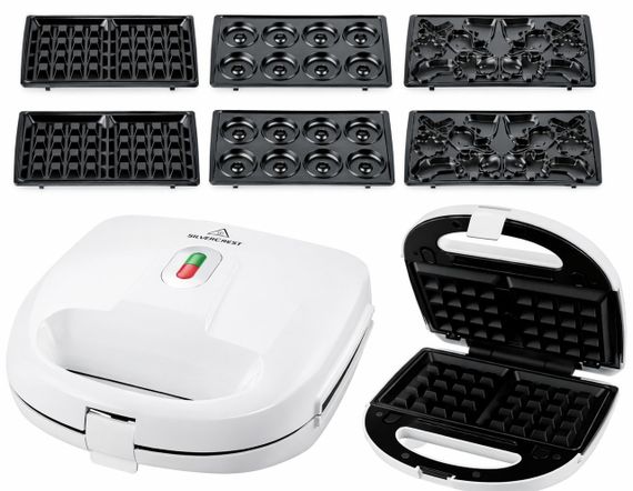 Мультипекар 3в1 Silver Crest SWEW 750 D2 вафельниця пончики печиво зі змінними формами