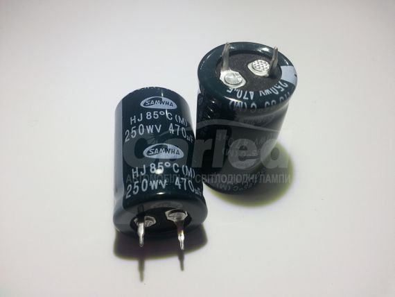 470mkf - 250v mini HJ 22*35 SAMWHA, 85°C | Зображення 2