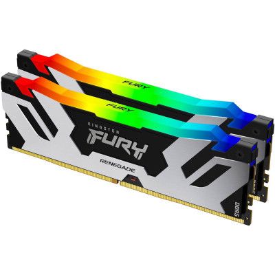 Модуль памяти для компьютера DDR5 64GB (2x32GB) 6400 MHz Renegade RGB XMP Kingston Fury (ex.HyperX) (KF564C32RSAK2-64) | Зображення 1