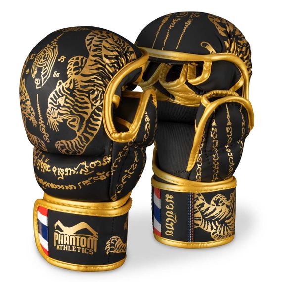 Рукавиці для ММА Phantom Muay Thai Black Gold S/M (капа в подарунок) | Зображення 1