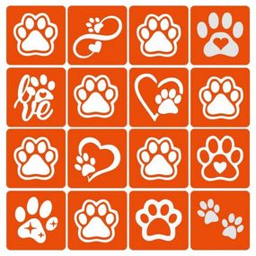 Набір трафаретів для біо-тату "Таба лапки" taba-lapki-16