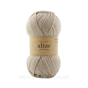 Шкарпеткова пряжа Alize Wooltime, бежевий меланж 152