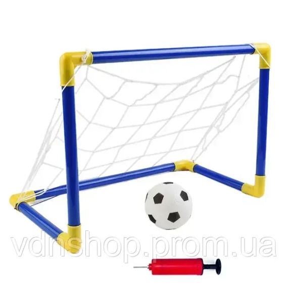 Игровой набор Мини Футбол "Складные ФУТБОЛЬНЫЕ ВОРОТА" 56см Anjanle Футбольный набор с насосом и мячом | Зображення 1