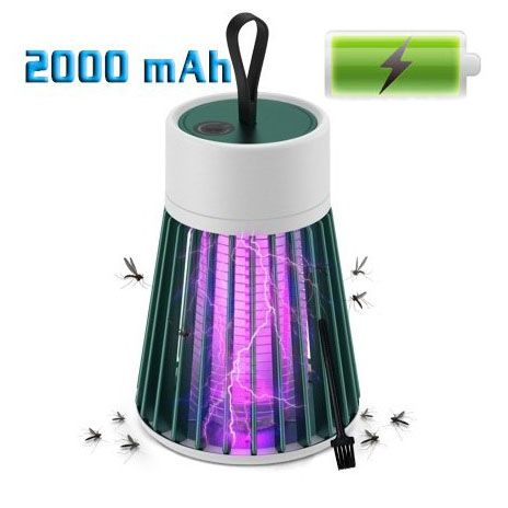 Знищувач комах для будинку Electronic shock Mosquito killing lamp НА АКУМУЛЯТОРІ для походу на природу KQ-16 | Зображення 9