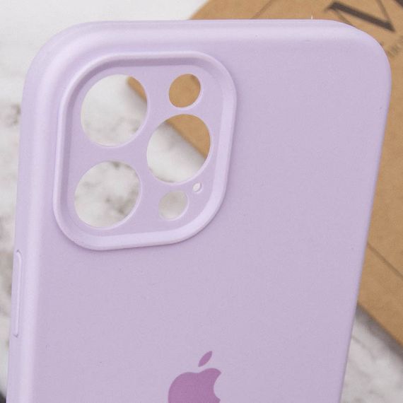 Чохол Silicone Case Full Camera Protective (AA) для Apple iPhone 12 Pro (6.1") Бузковий/Lilac | Зображення 5