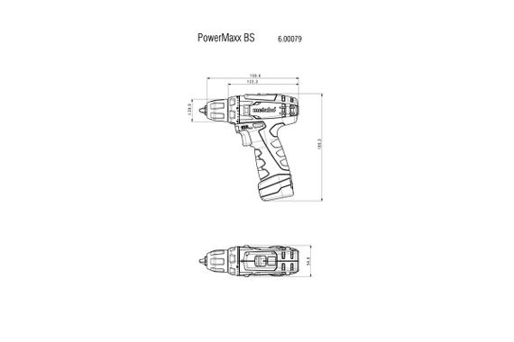 Аккумуляторная дрель-шуруповерт Metabo PowerMaxx BS 10.8V 600079550 2X2AH LI-ION | Зображення 1